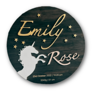 Wooden Round - Emily, Wooden Signs