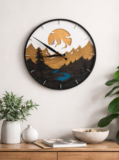 Wall clock - Mountain theme